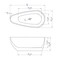 Alfi Brand 59" Black & White Oval Acrylic Free Standing Soaking Bathtub AB8862 - alternate 4